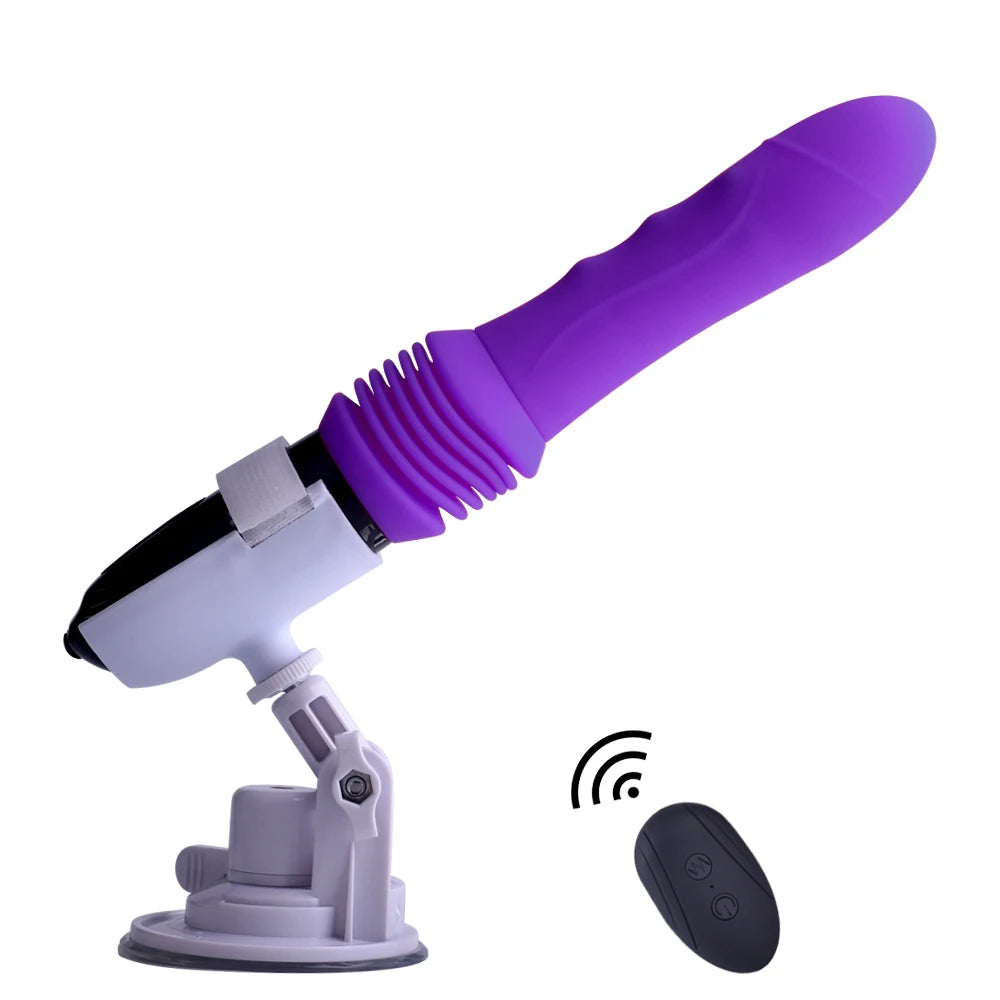 Thrusting Dildo Vibrator Sex Machine Auto Telescopic Vagina Anal Stimulator G Spot Clitoral Female Masturbator Sex Toy for Women
