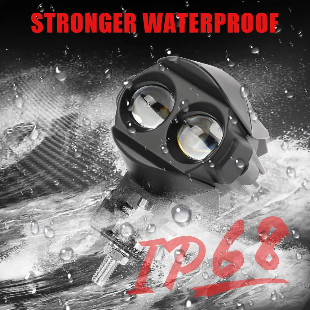 New Motorcycle 3inch Fog Lights 6000K 3500K LED Off Road Driving Light 20000LM Auxiliary Spot Work Lights for Truck Car ATV