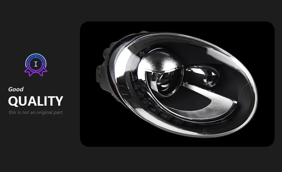AKD Head Lamp for VW Beetle LED Headlight 1998-2021 Headlights Beetle DRL Turn Signal High Beam Angel Eye Projector Lens