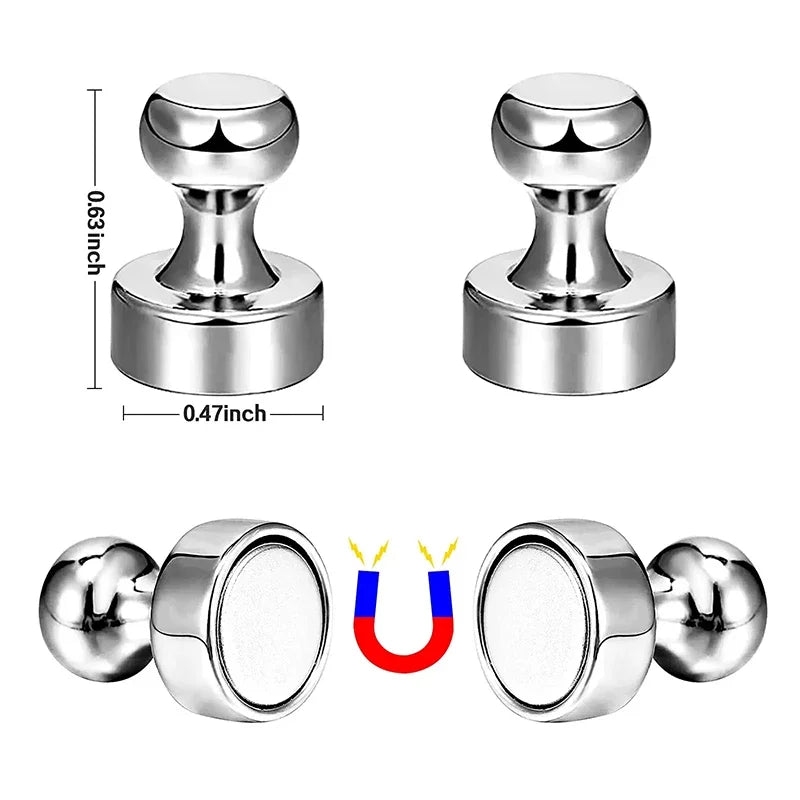 5/10 PCs Super Strong Neodymium Magnet Magnetic Pushpins Sucker Thumbtack Steel Magnet Push Pin for Refrigerator Whiteboard