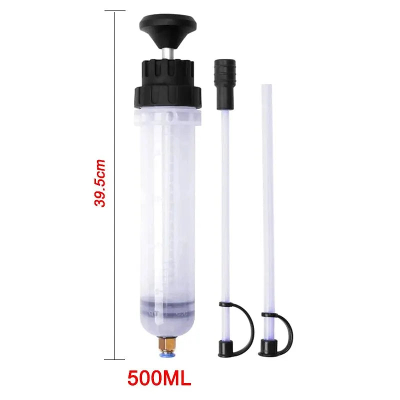 500CC Car Oil Fluid Extractor Portable Needle Tube Automotive Fuel Brake Liquid Extraction Transfer Filling Syringe Car Oil Pump