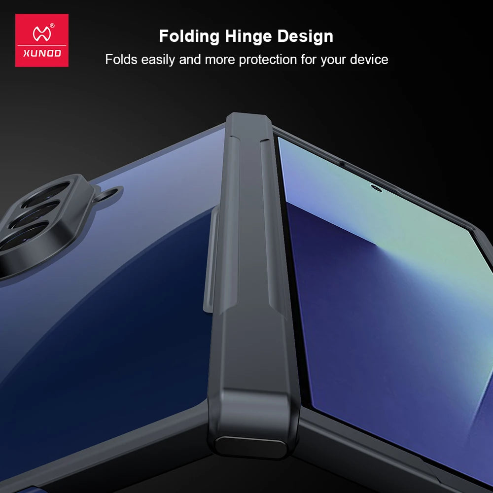 Xundd For Samsung Galaxy Z Fold 7 6 5 4 3 Case Hinge Coverage Protection Built-in Screen Protector Phone Cover For 폴드 7 케이스