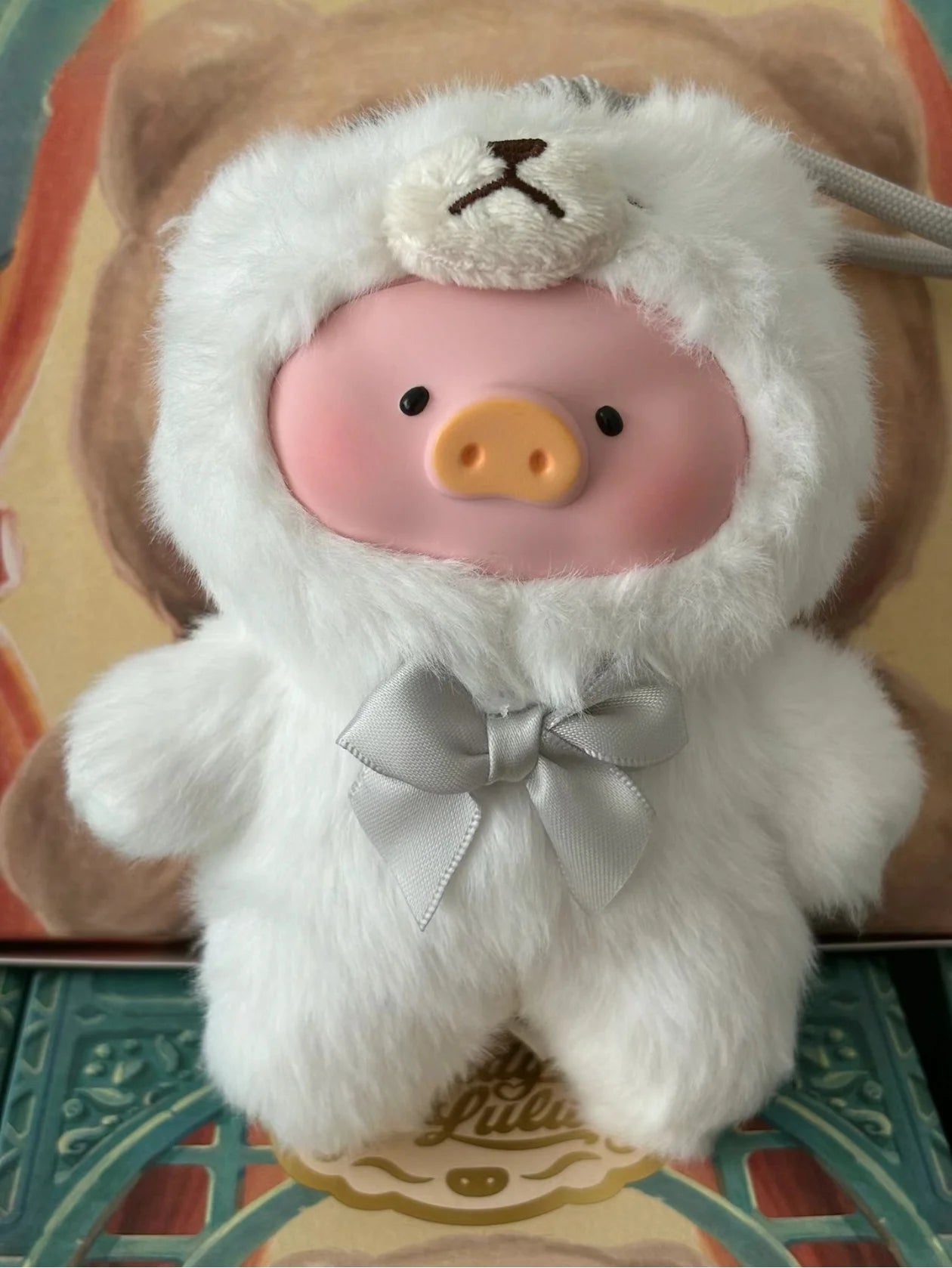 Toyzero  teddy Canned Pig Lulu Pig Blind Box Retro Teddy Toy Vinyl Plush Doll Pendant Doll School bag pendant Festival gifts