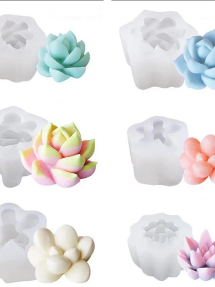 DIY Succulents Cactus Plants Silicone Epoxy Resin Mold Handmade Craft Mould