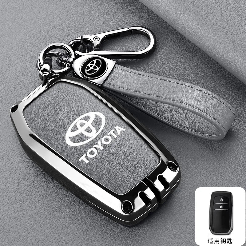 Car Remote Key Case Cover For Toyota CHR Hilux Fortuner Land Cruiser 200 Camry Corolla Crown RAV4 Highland Keychain Accessories