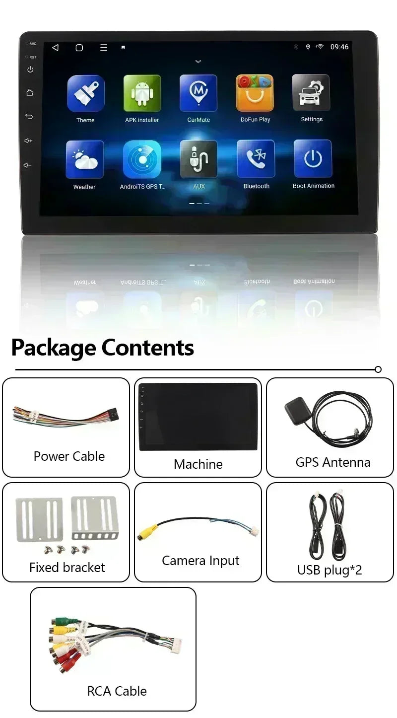 BOSSCAR Car Radio 2Din Android Carplay Universal 7"9"10" Touchscreen Multimedia Video Player Wireless GPS FM MP5 MP4 Autoradio