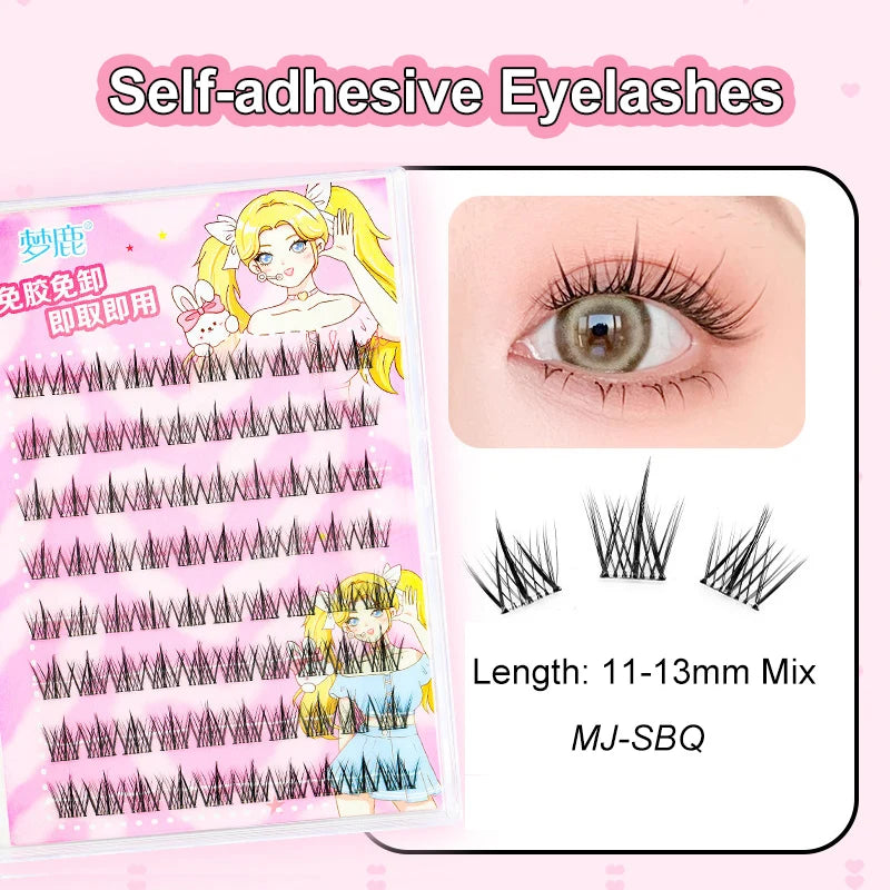 Self Adhesive Eyelashes Cluster Lashes No Glue Individual Lashes  Soft  Idol Lash Clusters Reusable Self Adhesive Lashes