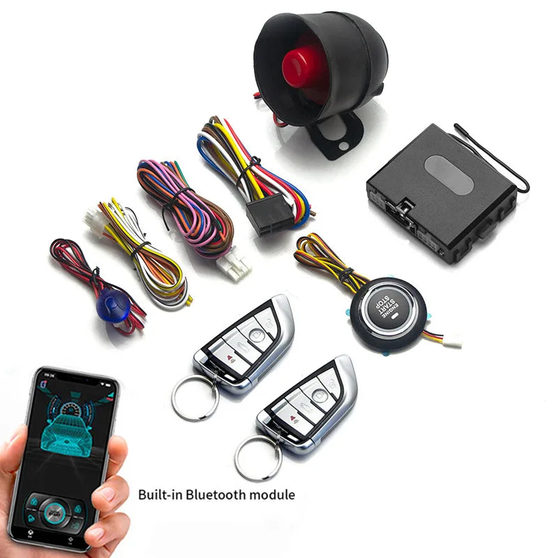 Car Keyless Start System One-touch Start/stop Cell Phone APP Bluetooth Control Keyless Entry Sensor Window Closing Output