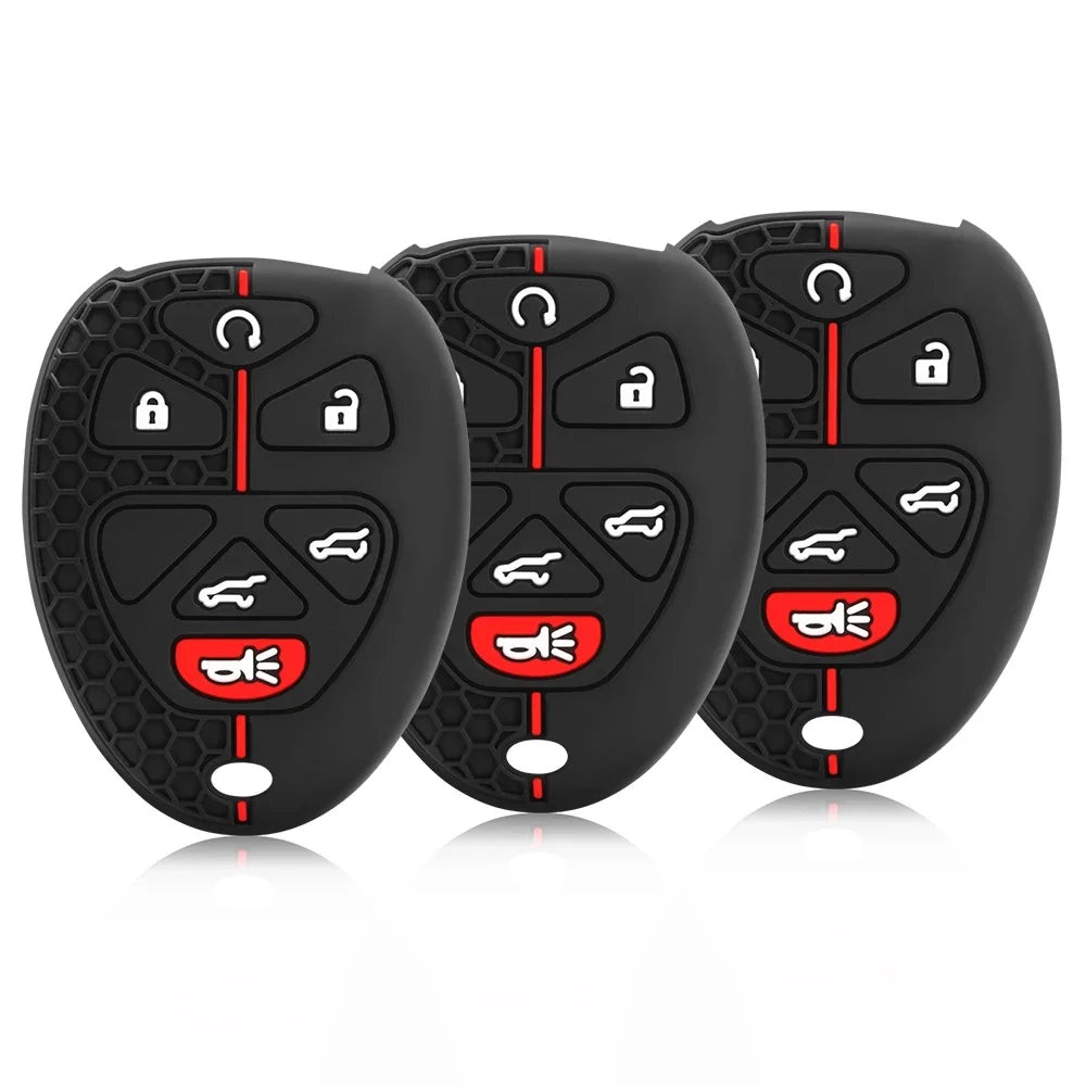 Silicone Remote Car Key Cover For Chevrolet Tahoe Suburban Gmc Yukon For Cadillac Escalade Car Key Case Protector Accessories