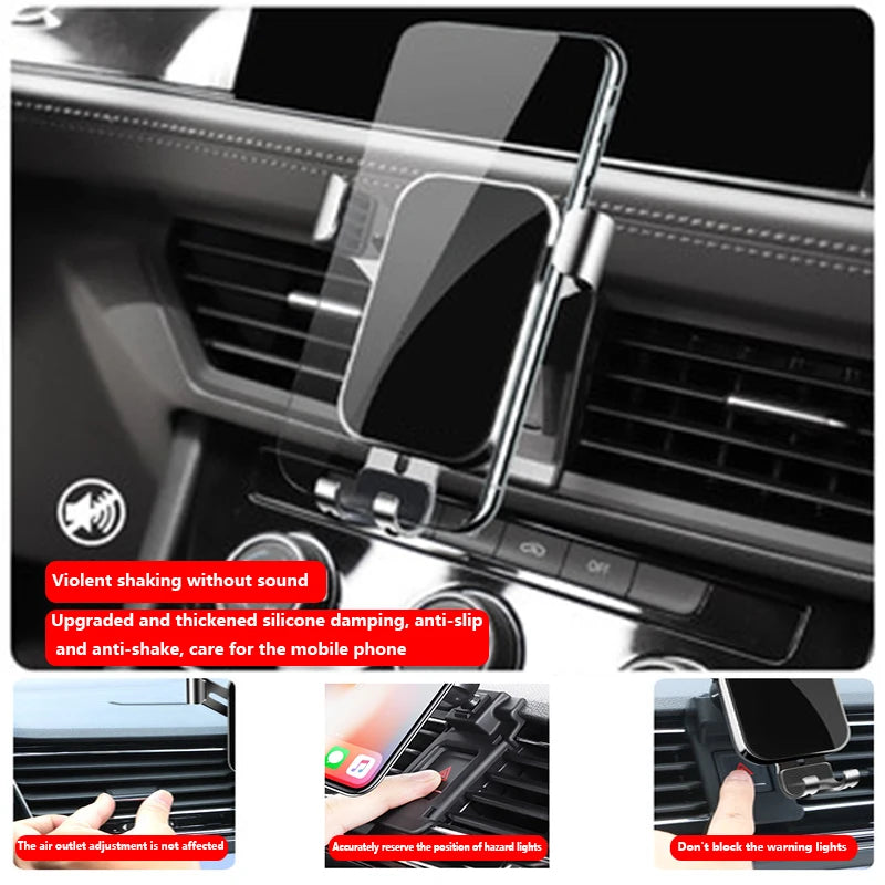 For Car Cell Phone Holder Air Vent Mount GPS Gravity Navigation Accessories for Mercedes-Benz GLA 2015 to 2022 YEAR