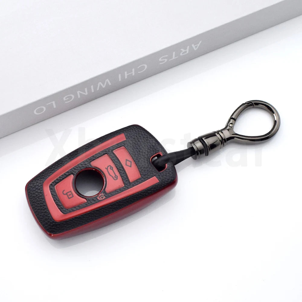 TPU Leather Car Smart Key Fob Case Cover for BMW 3 4 5 Series 320i 530i 550i F20 F21 F30 F31 F25 F01 F02 Shell Holder Protector