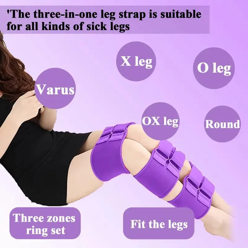 3pcs Knock Knees Straightener Straps - Professional Legs Straightening Belts For Adults - Improve Posture & Correct Leg Alignmen