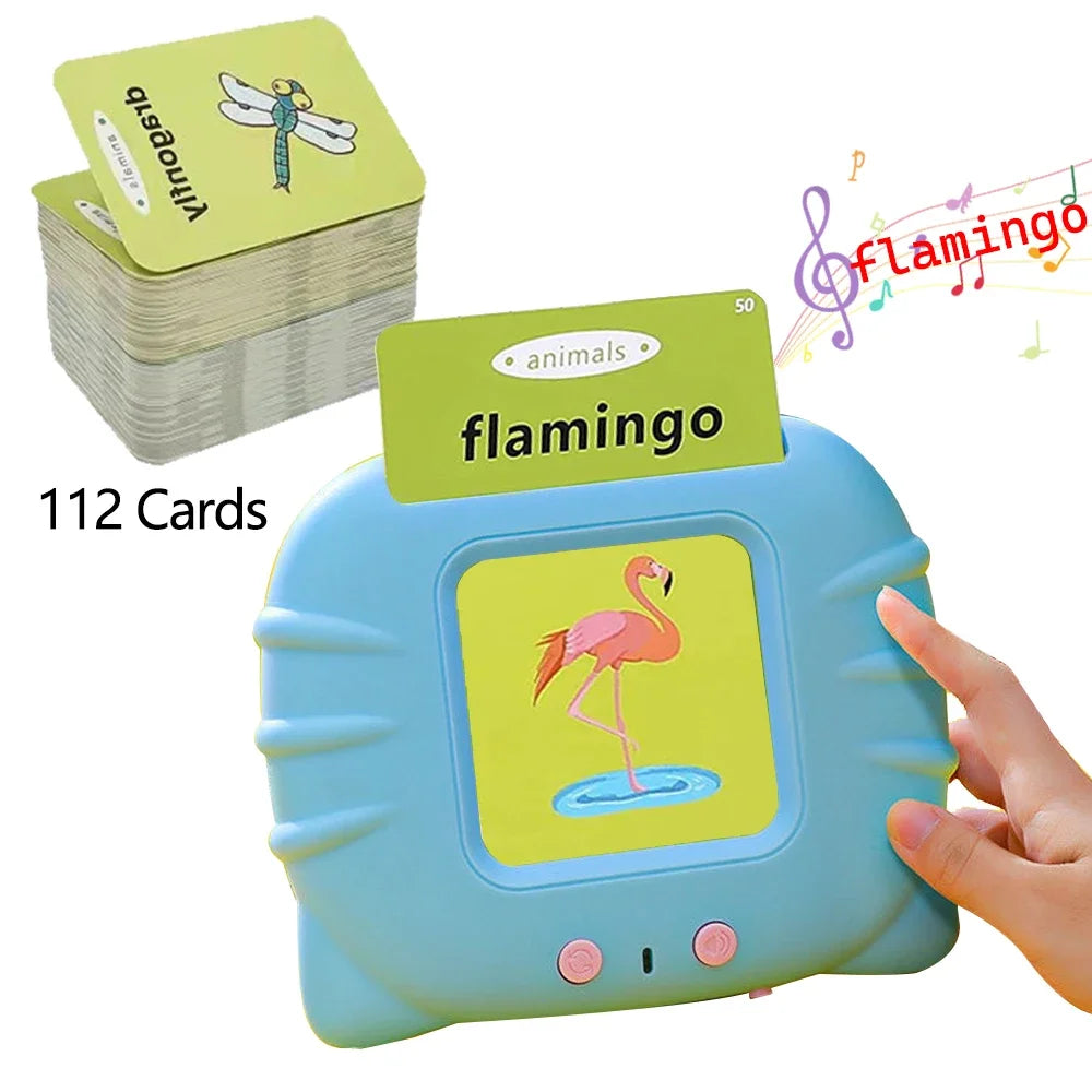 Flash Card Learning Toys Early Education Talking Flashcards for Kids Preschool English Electronic Audio Book Machine Gift