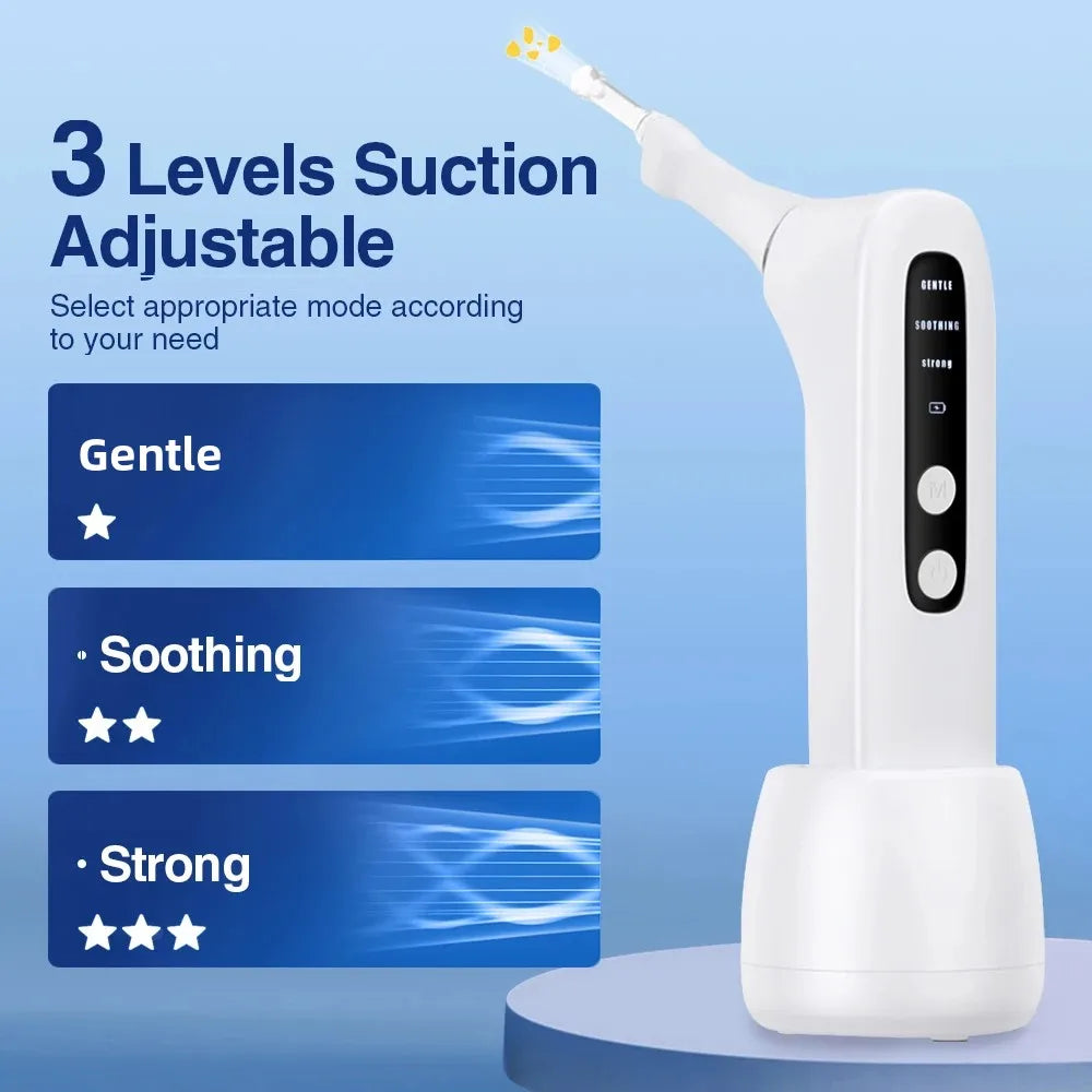 Electric Vacuum Tonsil Stone Removal Kit 3-Level Suction Fight Bad Breath Instant Suction Tonsil Cleaner with UV disinfection