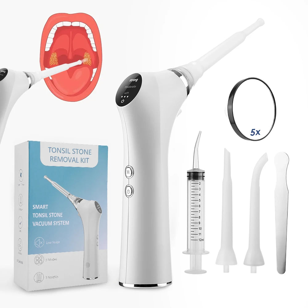 New Electronic Tonsil Stone Extractor For Oral Care Vacuum Stone Cleaning Set And Instant Suction Tool To Improve Oral Health