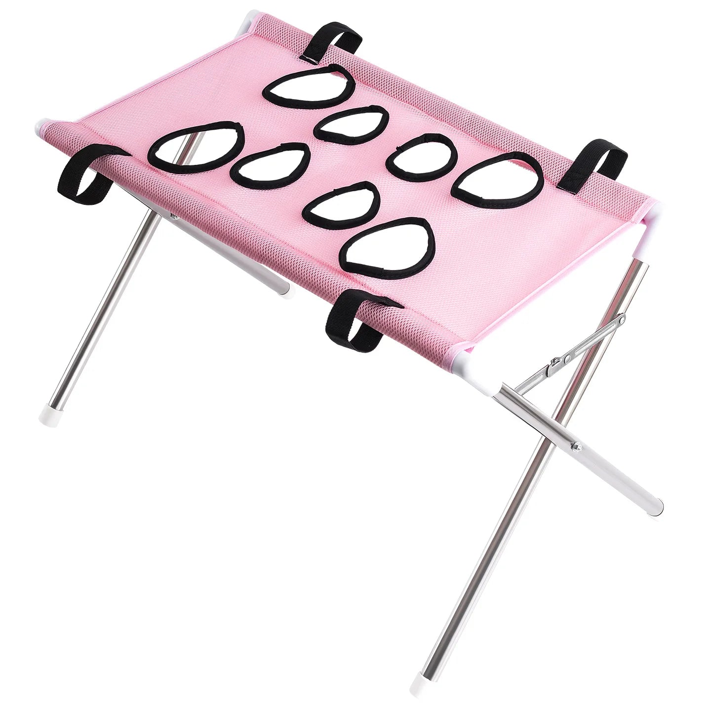 Pet Grooming Hammock Stand Foldable Dog Cat Nail Clipping Harness Stainless Steel Portable Breathable Mesh Grooming Care Tool