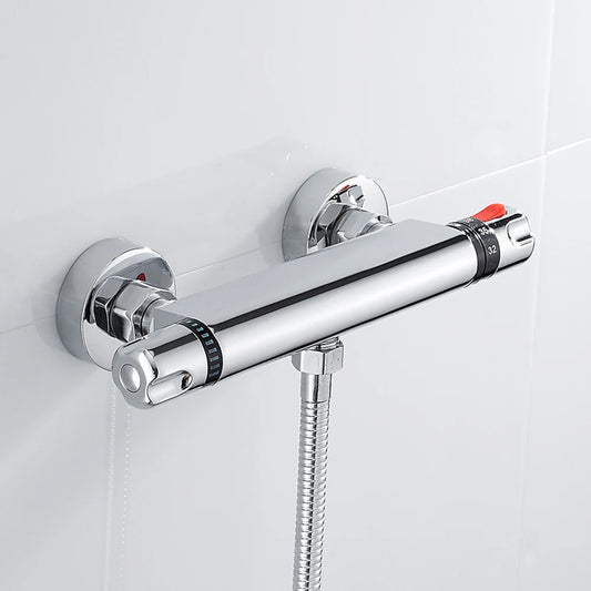 Thermostatic Shower Faucets Set Chrome Bathroom Thermostatic Mixer Tap Hot And Cold Bathroom Mixer Mixing Valve Bathtub Faucet