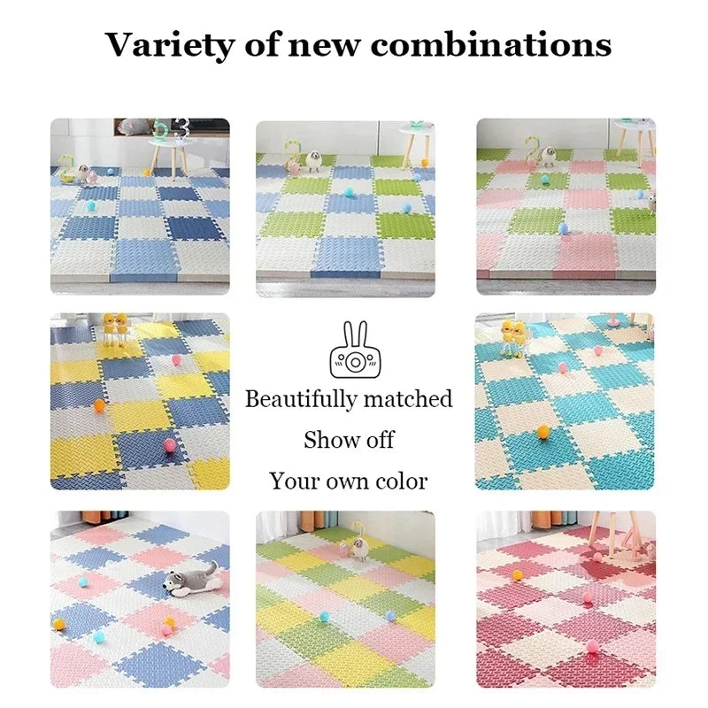 4Pcs Play Mat Thickening Mat for Kids Children Foam Floor Children's Stitching Crawling Climbing Home Bedroom Living Room Tatami