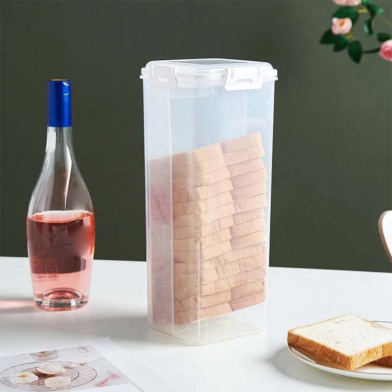 Bread Loaf Container Clear Airtight Bread Box With Lid Sandwich Bread Holder For Homemade Bread Tall Bread Saver For Kitchen