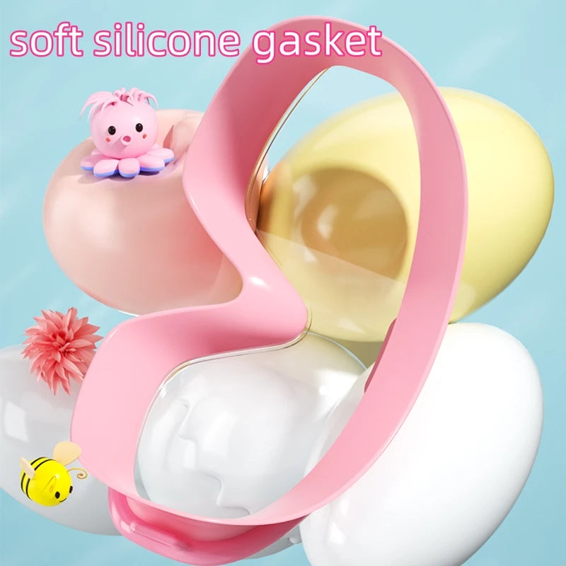 Kids Swimming Goggles Big Frame HD View Anti-fog Waterproof Children's Swim Goggles Boys and Girls Multi-color to Choose