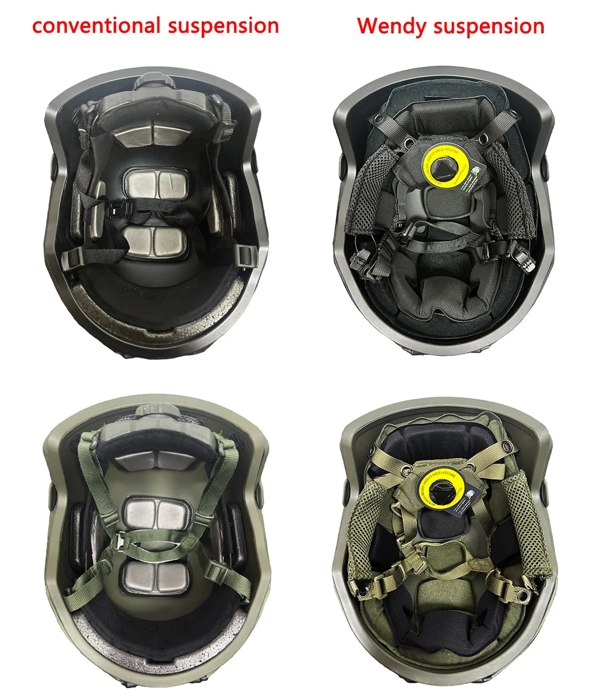 Tactical Ballistic ACH High Cut Helmet Kevlar High Quality Safety Helmet FAST NIJ IIIA Wendy's Suspension Liner Ballistic Helmet