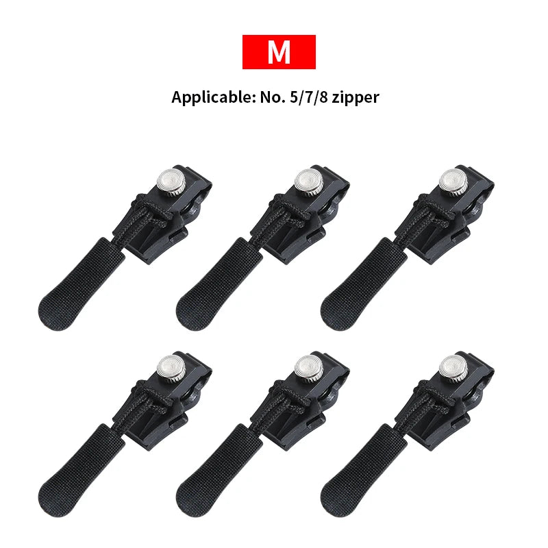 New 3 Different Size Zipper Repair Kit Removable Replacement Bad Buckle Instant Zipper Puller DIY Sewing Tools Zipper Head
