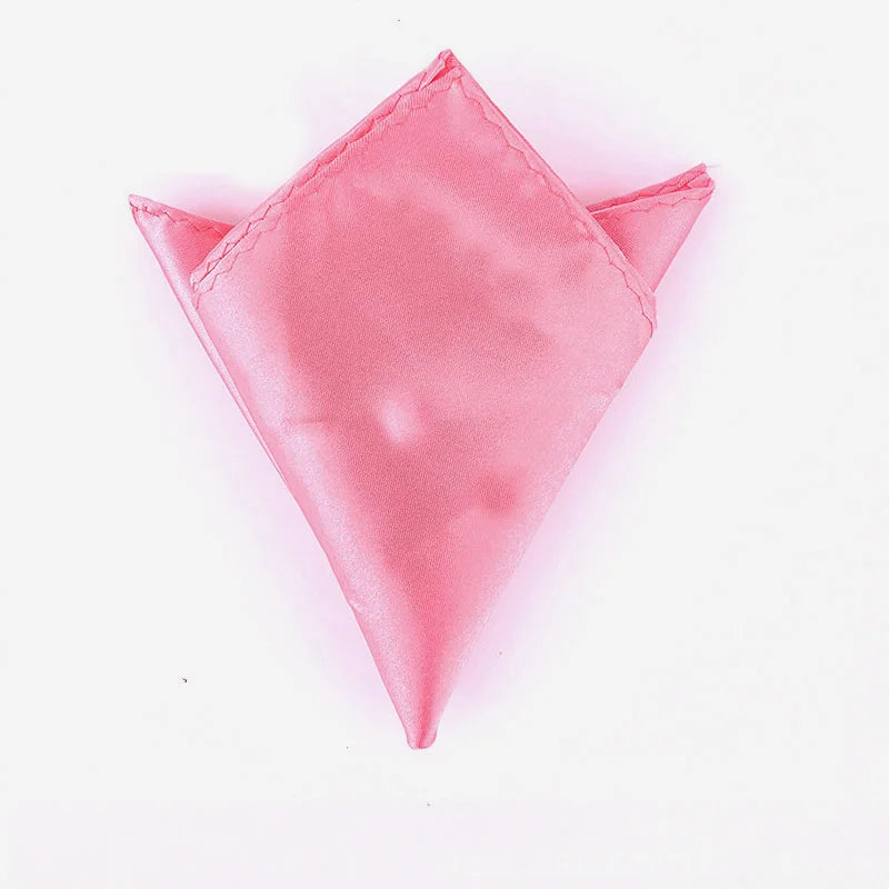 Luxury Men's Handkerchief Solid Color White Black Red Hankies Polyester Hanky Business Pocket Square Chest Towel 22*22CM