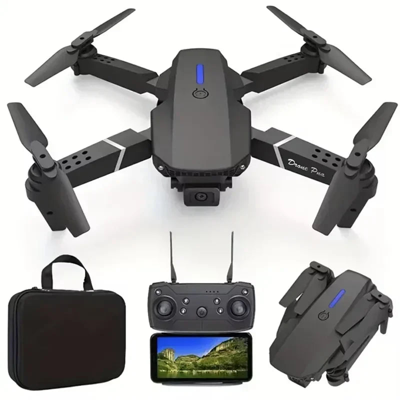 4K Aerial Photography UAV E88Pro RC Drone With 1080P Wide Angle Dual HD Camera Foldable RC Helicopter WIFI FPV Toy Gifts