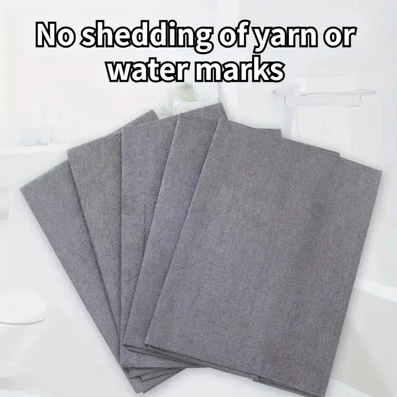 Magic Glass Cleaning Cloth-Thickened Streak-Free Towel, Reusable Dual-Sided Eraser for Kitchen Windows, No Watermark Home Tool