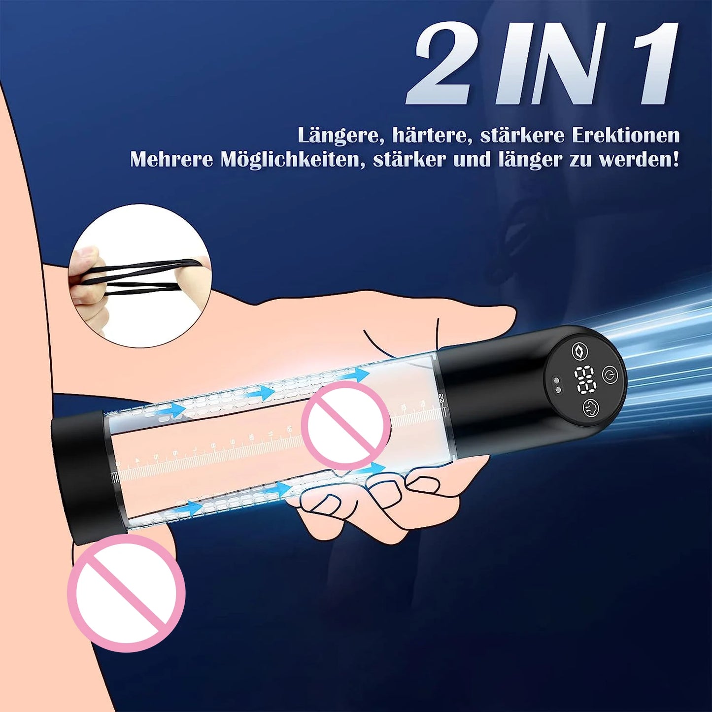 HESEKS Vacuum Sucking Electric Penis Pump Air Water Penis Extender Dick Training Automatic Male Masturbator Sex Toy for Men 18+