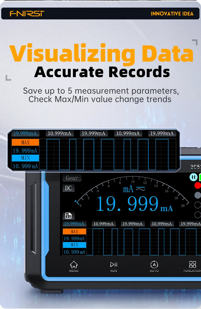 FNIRSI 2C53P Touch Screen Digital Oscilloscope+Multimeter+Signal Generator 3IN1 Dual Channel 50MHZ Automatic Osciloscópio Tools