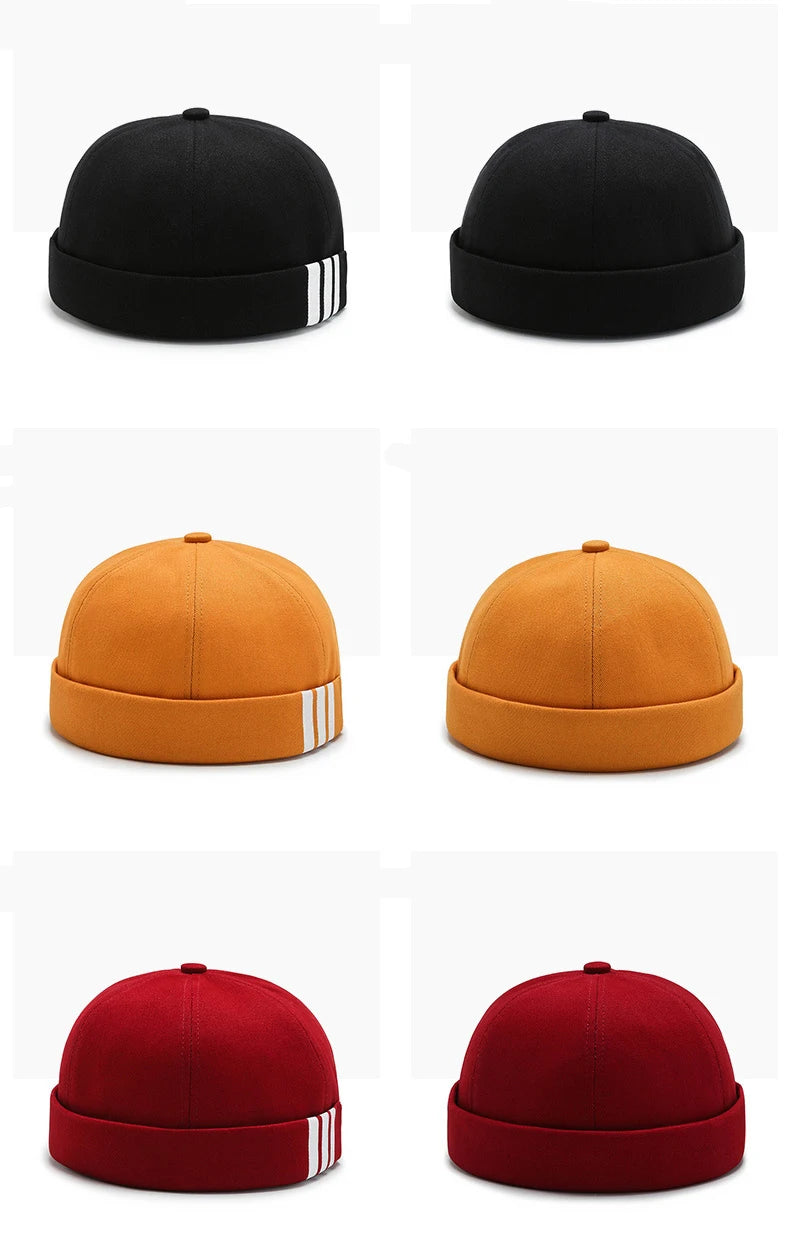 Guppi Hat Female Niche Tide Korean Version Of Japanese Hip-Hop Hat Personality Beanie Round Hat Sailor Landlord Hat Man