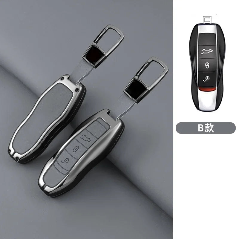 Zinc Alloy Car Key Fob Housing Key Fob For Porsche 911 970 981 991 Panamera Spyder Carrera Macan Cayman Cayenne Car Key Fob