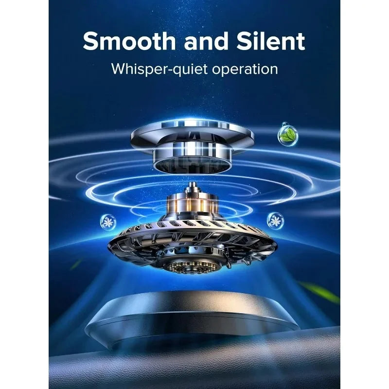 Solar Rotating Car Mounted Fragrance Perfume Deodorant Car Accessories Aromatherapy Air Freshener with Rotating Arm