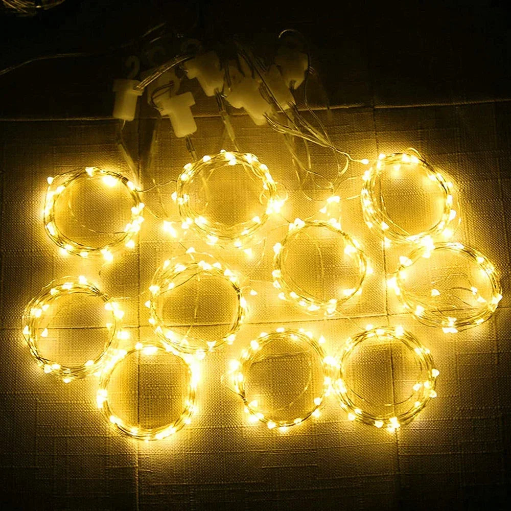 3m Fairy String Lights USB Remote Control 8 Modes USB LED Curtain Garland Festoon Christmas Wedding Decoration for Home Bedroom