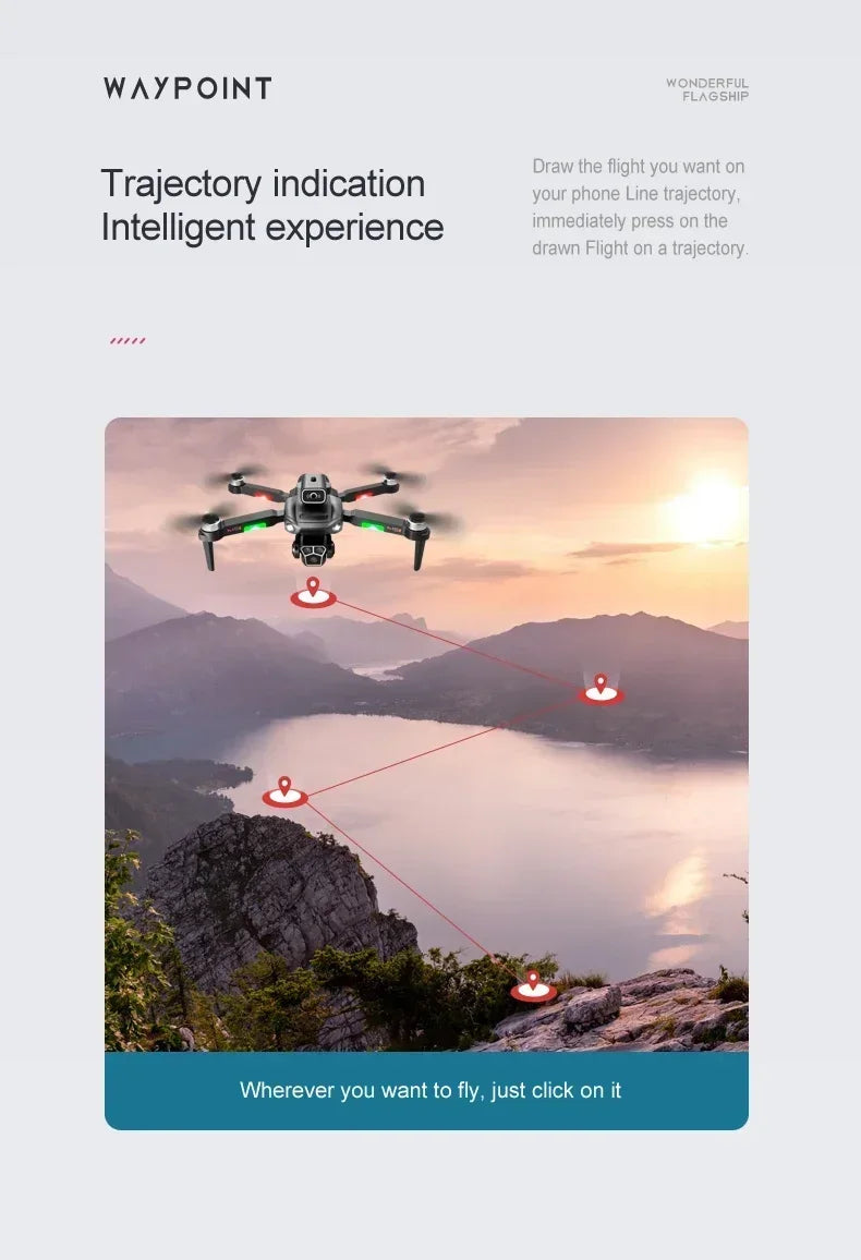 M1S Drone 8K Professional Triple Camera Obstacle Avoidance Aerial Foldable RC Quadcopter Drone Brushless Motor