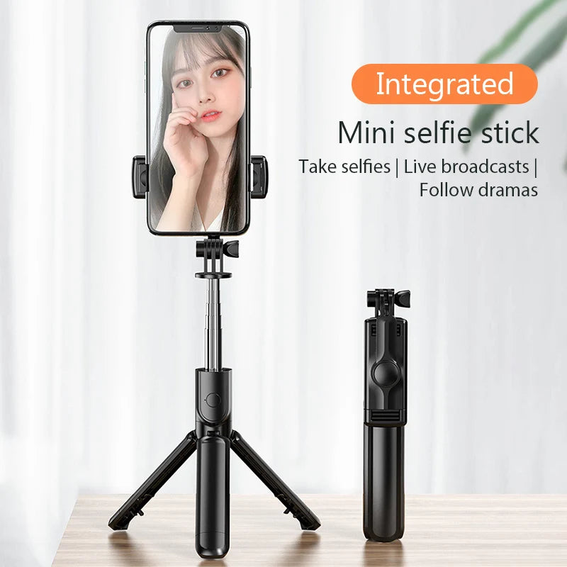 S03 Bluetooth Remote Control Selfie Stick with Tripod Self Timer Support Horizontal and Vertical Shooting Stand for Live Stream