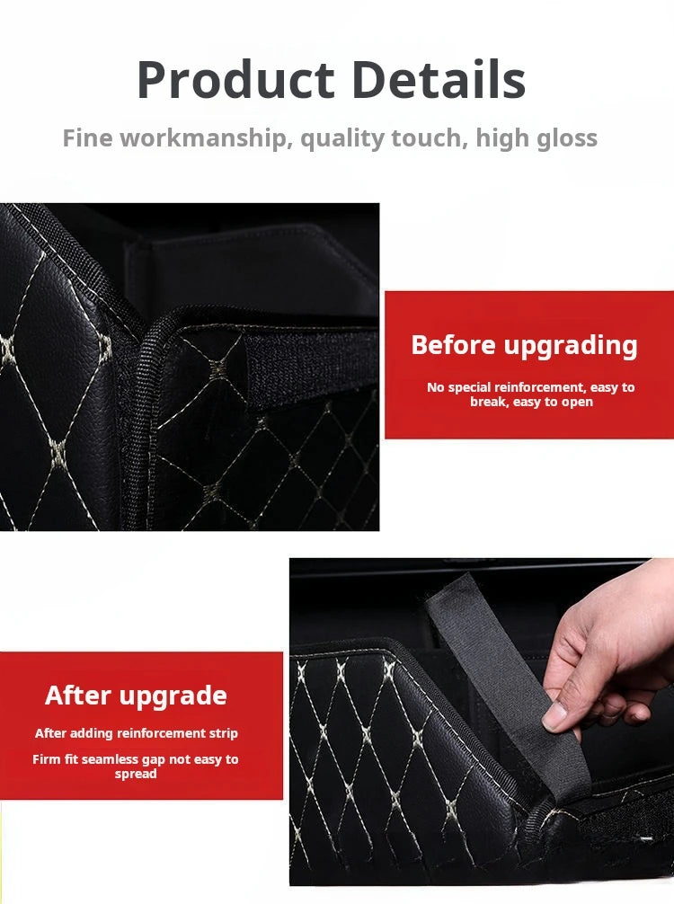 Car Trunk Storage Car Trunk Storage Box Leather Folding And Organizing Box Supplies And Gifts