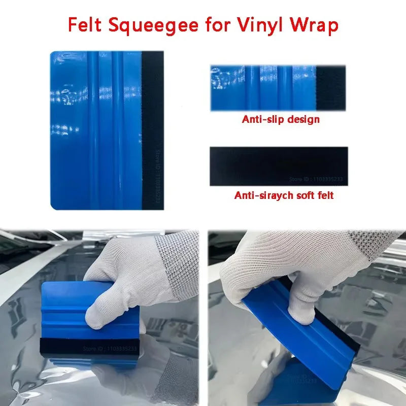 Hot Vinyl Film Tool Kit Tool Zoposo Vinyl heatgun Scraper Suite Squeegee Set Micro Squeegee Smooth Tool For Car and Windows Film