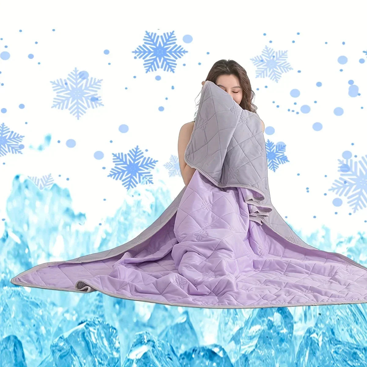 Summer Bed Cooling Blanket Silk Air Conditioner Quilt Is Soft, Breathable, Light, Heat Absorbing, Solid Color Pattern Quilt