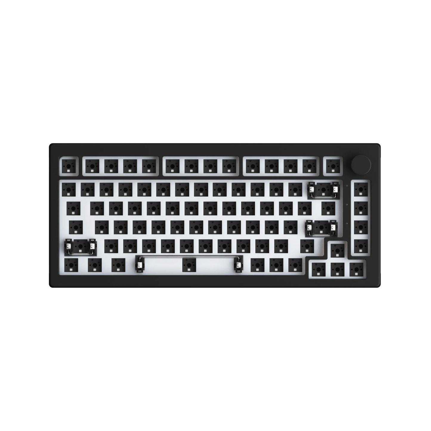 Akko 5075S VIA Barebone Keyboards Custom Hot-Swappable Mechanical Keyboard DIY Kit Gasket Mount with Knob RGB Backlit Hotswap