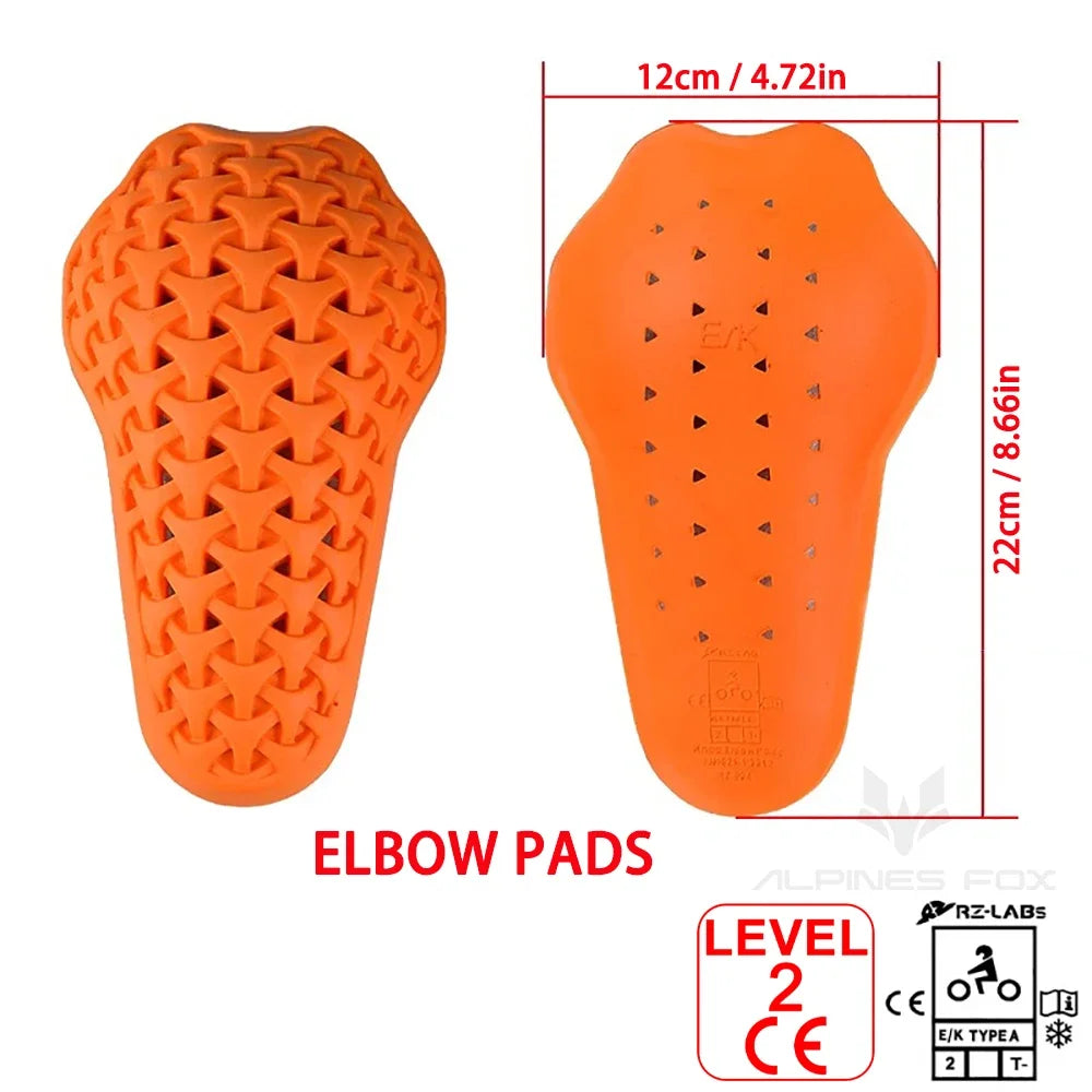 Motorcycle Protective Gear Insert Back Protection Motocross Jacket CE Protector Shoulder Pads Elbow Pads Motorcycle Equipment