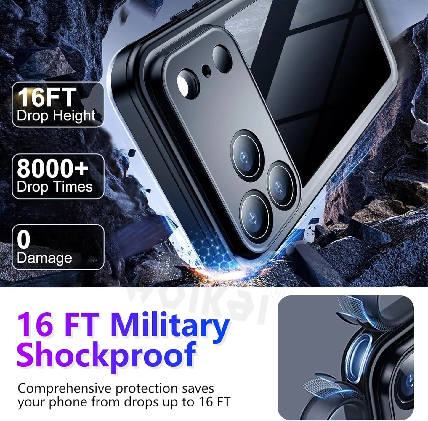 Case For iPhone 17 Pro Max 17 Air 16 Pro Max 15 14 Waterproof Drop Proof IP68 Full Body Protection Heavy Duty Protective Covers