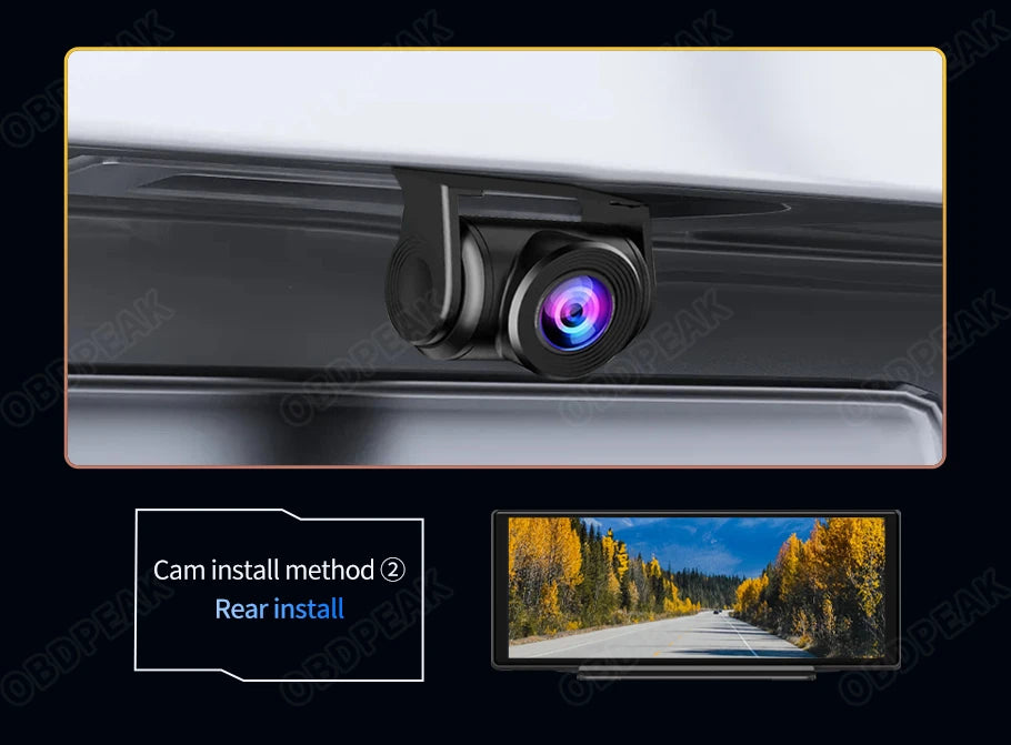 FHD 1920x1080P Car Rear View Camera Waterproof 2.5MM Jack Back Reverse Camera Parking Assistance for DVR Dashcam T30 K50