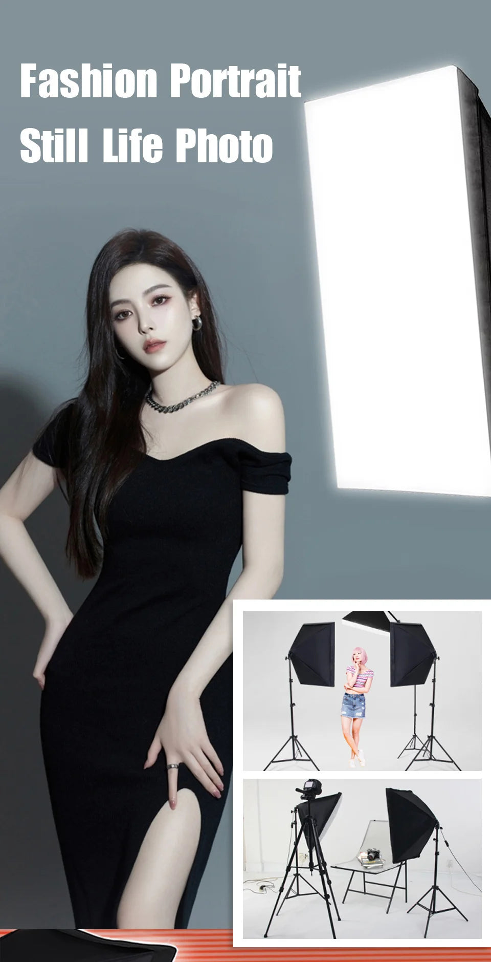 Professional Photography softbox Lighting soft box With Tripod E27 Photographic Bulb Continuous Light System for Photo studio