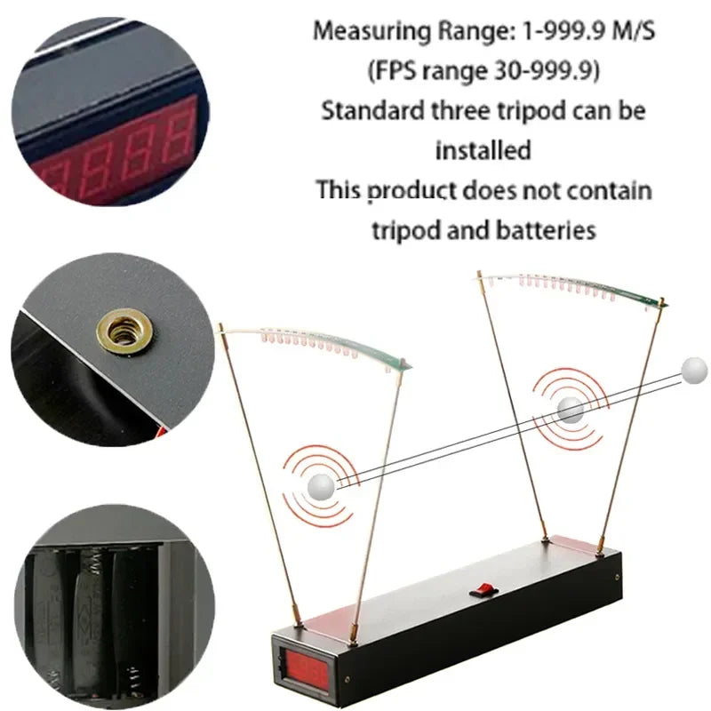 Speed Meter 30-9999 FPS Speed Meter for Shooting Chronograph Speed Meter Velocimetry Slingshot Bullet Speed Measuring Tools