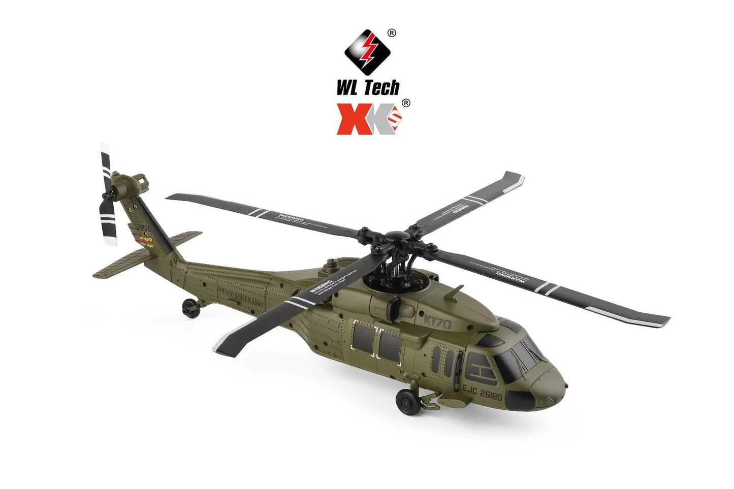 Wltoys K170 Black Hawk Uh60l Remote-Controlled Helicopter Four Channel Four Propeller Simulation Brushless Fixed Height Model