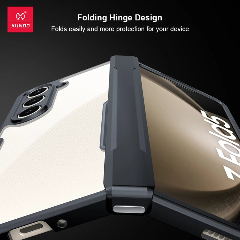 Xundd For Samsung Galaxy Z Fold6 Case For Galaxy Z Fold 6 5 4 3 Phone Cover Shockproof Protective Shell Clear Transparent Cases