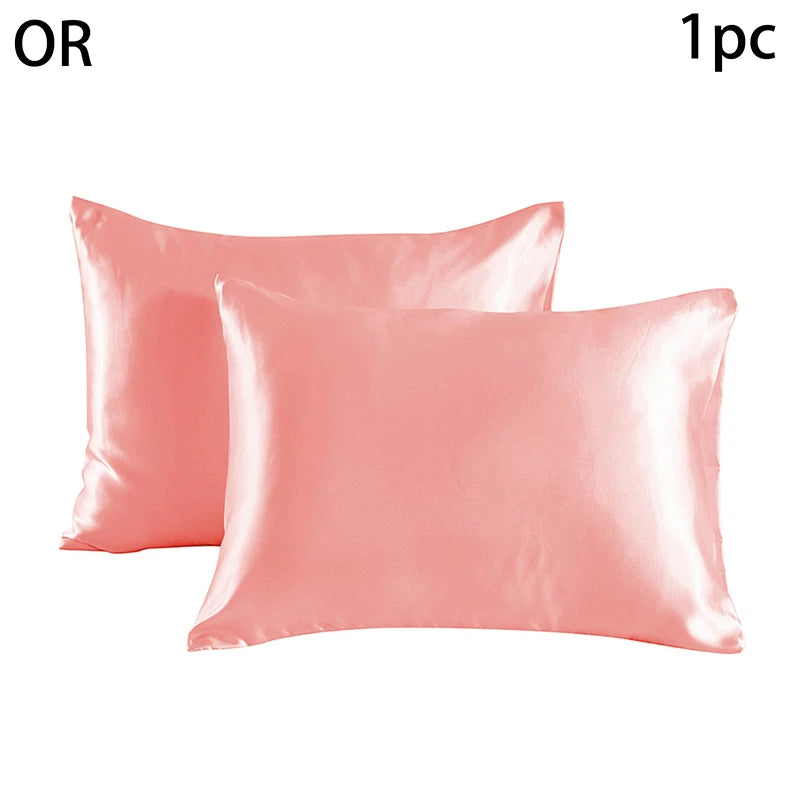 Simulated Silk Pillowcases Silky Satin Hair Beauty Pillow Cases Comfortable Pillow Case Home Bedding Pillow Cases Cover