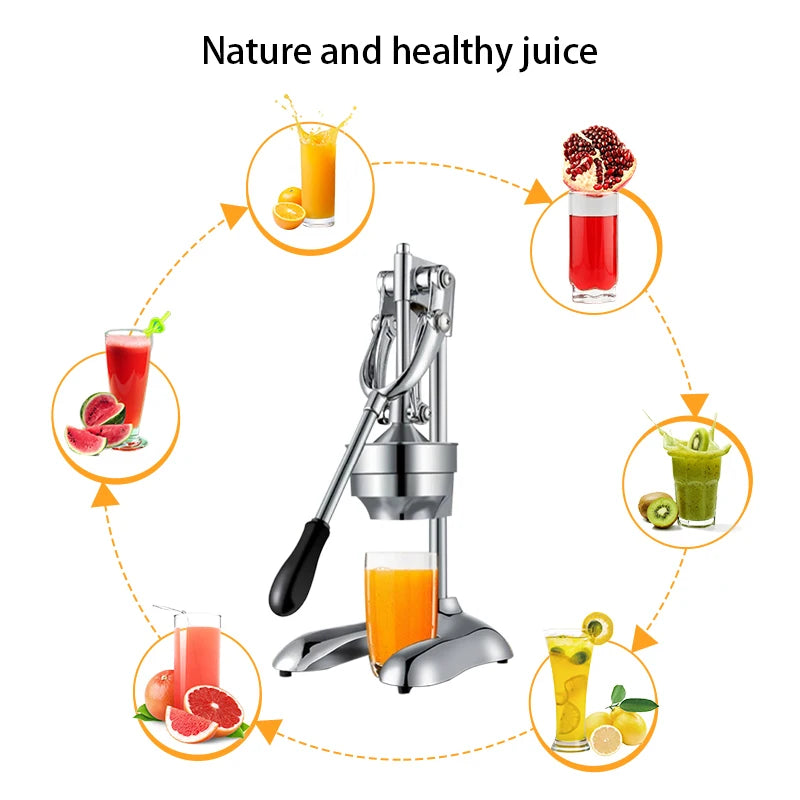 Manual Fruit Juicer Stainless Steel Manual Orange Lemon Squeezer Juicer